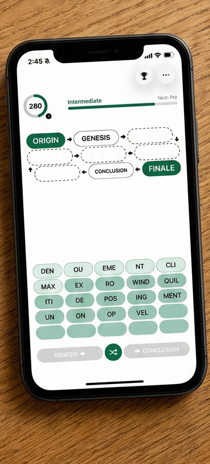 Wordfluence game screenshot 1