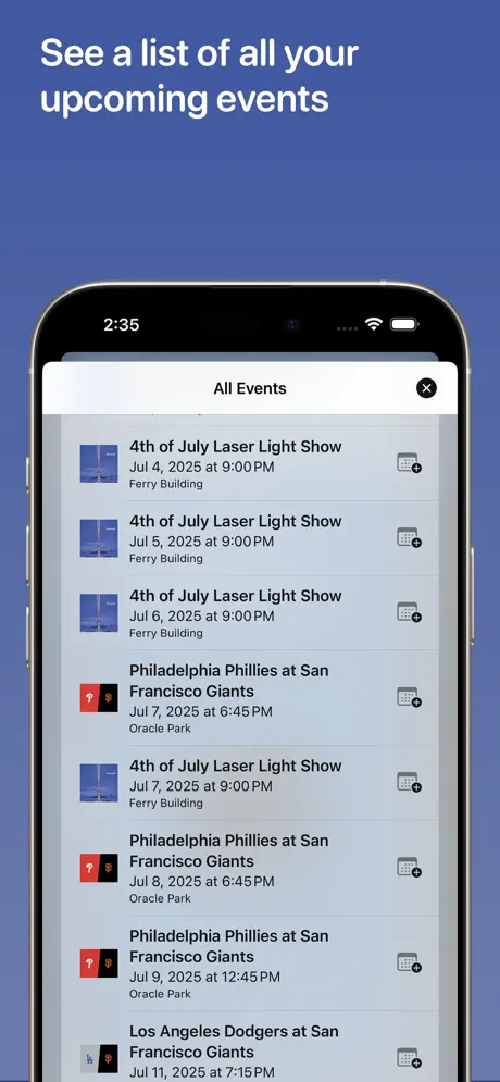 qui Local Events app screenshot 2