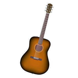 Sunburst Acoustic Guitar